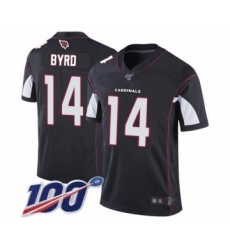 Youth Arizona Cardinals #14 Damiere Byrd Black Alternate Vapor Untouchable Limited Player 100th Season Football Jersey