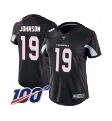 Women's Arizona Cardinals #19 KeeSean Johnson Black Alternate Vapor Untouchable Limited Player 100th Season Football Jersey