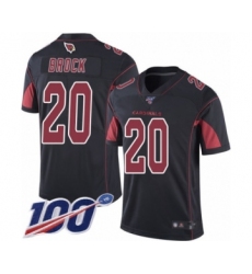 Men's Arizona Cardinals #20 Tramaine Brock Limited Black Rush Vapor Untouchable 100th Season Football Jersey
