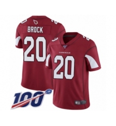 Men's Arizona Cardinals #20 Tramaine Brock Red Team Color Vapor Untouchable Limited Player 100th Season Football Jersey