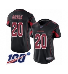 Women's Arizona Cardinals #20 Tramaine Brock Limited Black Rush Vapor Untouchable 100th Season Football Jersey