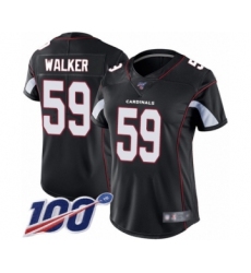 Women's Arizona Cardinals #59 Joe Walker Black Alternate Vapor Untouchable Limited Player 100th Season Football Jersey