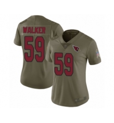 Women's Arizona Cardinals #59 Joe Walker Limited Olive 2017 Salute to Service Football Jersey