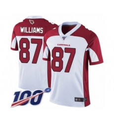 Men's Arizona Cardinals #87 Maxx Williams White Vapor Untouchable Limited Player 100th Season Football Jersey