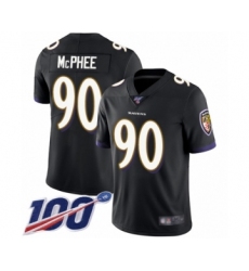 Men's Baltimore Ravens #90 Pernell McPhee Black Alternate Vapor Untouchable Limited Player 100th Season Football Jersey