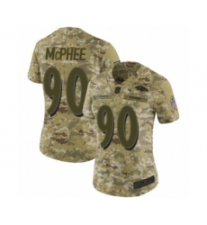 Women's Baltimore Ravens #90 Pernell McPhee Limited Camo 2018 Salute to Service Football Jersey