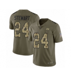 Men's Tampa Bay Buccaneers #24 Darian Stewart Limited Olive Camo 2017 Salute to Service Football Jersey