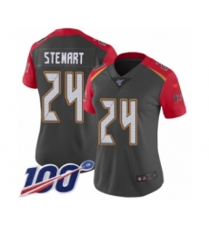 Women's Tampa Bay Buccaneers #24 Darian Stewart Limited Gray Inverted Legend 100th Season Football Jersey