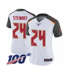 Women's Tampa Bay Buccaneers #24 Darian Stewart White Vapor Untouchable Limited Player 100th Season Football Jersey