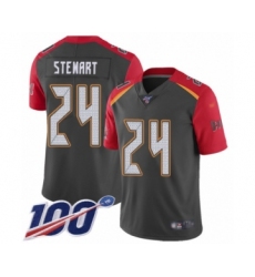 Youth Tampa Bay Buccaneers #24 Darian Stewart Limited Gray Inverted Legend 100th Season Football Jersey