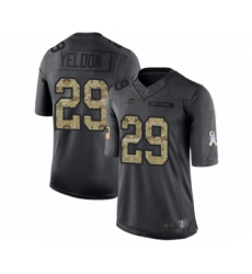 Men's Buffalo Bills #29 T.J. Yeldon Limited Black 2016 Salute to Service Football Jersey