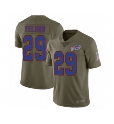 Men's Buffalo Bills #29 T.J. Yeldon Limited Olive 2017 Salute to Service Football Jersey