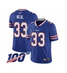 Youth Buffalo Bills #33 Siran Neal Royal Blue Team Color Vapor Untouchable Limited Player 100th Season Football Jersey