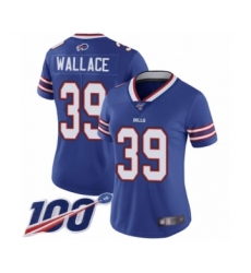 Women's Buffalo Bills #39 Levi Wallace Royal Blue Team Color Vapor Untouchable Limited Player 100th Season Football Jersey