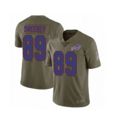 Men's Buffalo Bills #89 Tommy Sweeney Limited Olive 2017 Salute to Service Football Jersey