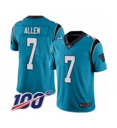 Youth Carolina Panthers #7 Kyle Allen Limited Blue Rush Vapor Untouchable 100th Season Football Jersey