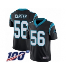 Men's Carolina Panthers #56 Jermaine Carter Black Team Color Vapor Untouchable Limited Player 100th Season Football Jersey