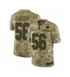 Men's Carolina Panthers #56 Jermaine Carter Limited Camo 2018 Salute to Service Football Jersey