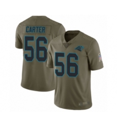 Men's Carolina Panthers #56 Jermaine Carter Limited Olive 2017 Salute to Service Football Jersey