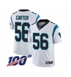 Men's Carolina Panthers #56 Jermaine Carter White Vapor Untouchable Limited Player 100th Season Football Jersey