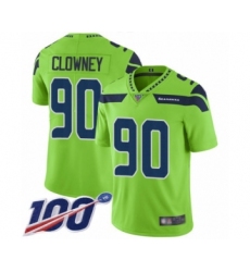 Youth Seattle Seahawks #90 Jadeveon Clowney Limited Green Rush Vapor Untouchable 100th Season Football Jersey