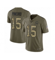 Youth Chicago Bears #15 Eddy Pineiro Limited Olive Camo 2017 Salute to Service Football Jersey