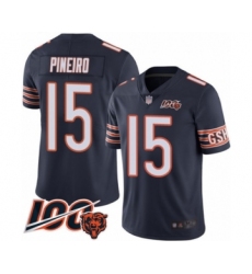 Youth Chicago Bears #15 Eddy Pineiro Navy Blue Team Color 100th Season Limited Football Jersey