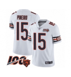 Youth Chicago Bears #15 Eddy Pineiro White Vapor Untouchable Limited Player 100th Season Football Jersey