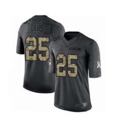 Youth Chicago Bears #25 Mike Davis Limited Black 2016 Salute to Service Football Jersey