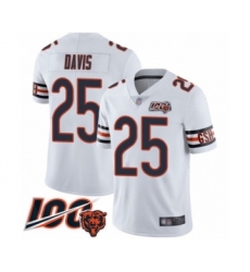 Youth Chicago Bears #25 Mike Davis White Vapor Untouchable Limited Player 100th Season Football Jersey