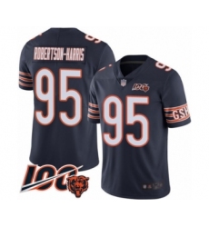 Men's Chicago Bears #95 Roy Robertson-Harris Navy Blue Team Color 100th Season Limited Football Jersey