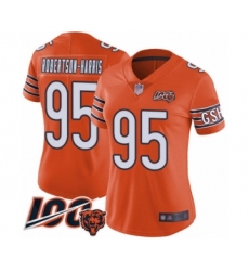 Women's Chicago Bears #95 Roy Robertson-Harris Orange Alternate 100th Season Limited Football Jersey