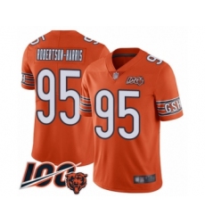 Youth Chicago Bears #95 Roy Robertson-Harris Orange Alternate 100th Season Limited Football Jersey
