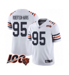 Youth Chicago Bears #95 Roy Robertson-Harris White 100th Season Limited Football Jersey