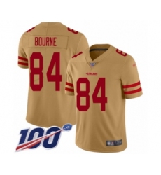 Youth San Francisco 49ers #84 Kendrick Bourne Limited Gold Inverted Legend 100th Season Football Jersey
