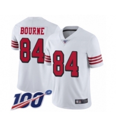 Youth San Francisco 49ers #84 Kendrick Bourne Limited White Rush Vapor Untouchable 100th Season Football Jersey