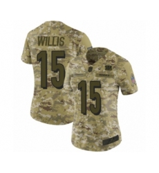 Women's Cincinnati Bengals #15 Damion Willis Limited Camo 2018 Salute to Service Football Jersey