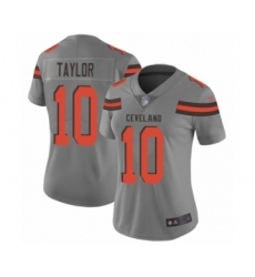 Women's Cleveland Browns #10 Taywan Taylor Limited Gray Inverted Legend Football Jersey