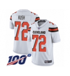 Youth Cleveland Browns #72 Eric Kush White Vapor Untouchable Limited Player 100th Season Football Jersey