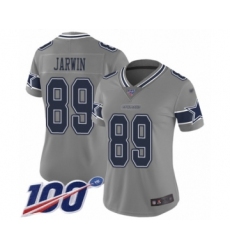 Women's Dallas Cowboys #89 Blake Jarwin Limited Gray Inverted Legend 100th Season Football Jersey