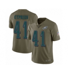 Youth Philadelphia Eagles #41 Johnathan Cyprien Limited Olive 2017 Salute to Service Football Jersey