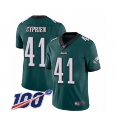 Youth Philadelphia Eagles #41 Johnathan Cyprien Midnight Green Team Color Vapor Untouchable Limited Player 100th Season Football Jersey