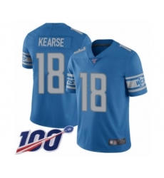 Men's Detroit Lions #18 Jermaine Kearse Blue Team Color Vapor Untouchable Limited Player 100th Season Football Jersey
