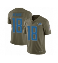 Men's Detroit Lions #18 Jermaine Kearse Limited Olive 2017 Salute to Service Football Jersey