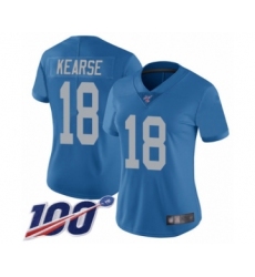 Women's Detroit Lions #18 Jermaine Kearse Blue Alternate Vapor Untouchable Limited Player 100th Season Football Jersey
