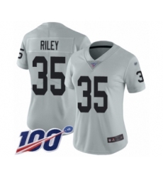 Youth Oakland Raiders #35 Curtis Riley Limited Silver Inverted Legend 100th Season Football Jersey