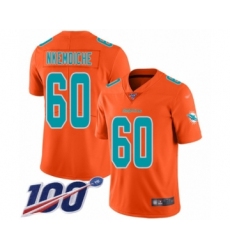 Youth Miami Dolphins #60 Robert Nkemdiche Limited Orange Inverted Legend 100th Season Football Jersey