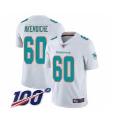 Youth Miami Dolphins #60 Robert Nkemdiche White Vapor Untouchable Limited Player 100th Season Football Jersey
