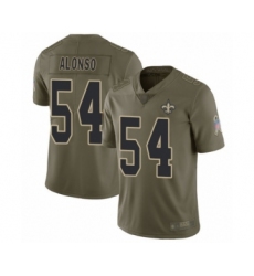 Men's New Orleans Saints #54 Kiko Alonso Limited Olive 2017 Salute to Service Football Jersey