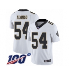 Men's New Orleans Saints #54 Kiko Alonso White Vapor Untouchable Limited Player 100th Season Football Jersey
